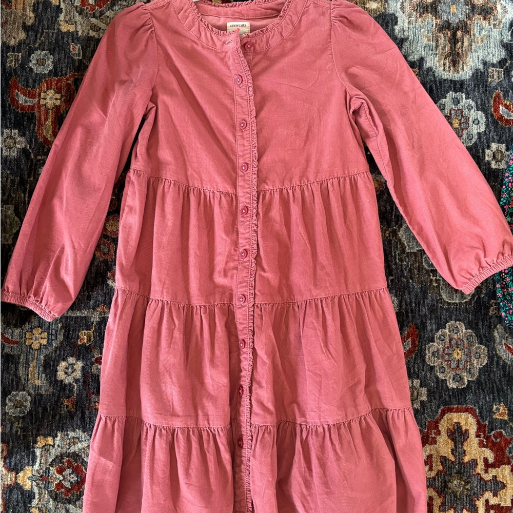 Crewcuts Pink Tiered Puff Sleeve Sundress